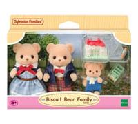 Sylvanian Families Poupée La famille Ours Biscuit – Set 3 figurines articulées – Jouet 3 ans+