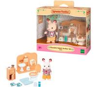EPOCH Sylvanian Families - Ensemble salle de bain frère lapin en chocolat, Jouets de construction