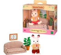 EPOCH Sylvanian Families - Ensemble salon père lapin en chocolat, Jouets de construction