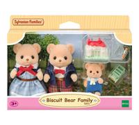 Sylvanian Families Poupée La famille Ours Biscuit – Set 3 figurines articulées – Jouet 3 ans+