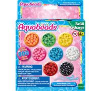 Aquabeads – Recharge perles classiques – 800 perles 8 couleurs – Collent à l'eau – 4 ans+