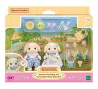 Sylvanian Families Figurines Le frère et la sœur Lapin Bélier mini articulées Multicolore