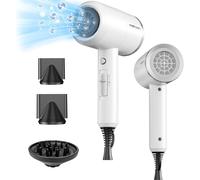 EPOCHFORGE-shrate ionic hair dryer, professional salon negative ions christmas blow dryer, powerful 1800w for fast drying, 3 heating/ 2 speed, cool button, damage free hair with constant temperature,