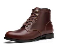 Epochsaga chaussure d’hiver mode classique pour homme doublure vachette/laine cuir imperméable (Doublure en cuir marron, Adulte, Homme, 46, Numérique, Système Taille Chaussures EU, Moyen)
