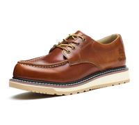 Epochsaga Mens Leather Soft Comfort Elegant Classic MOC Toe Shoes (Jaune-Marron, Adulte, Homme, 40, Numérique, Système Taille Chaussures EU, Moyen)