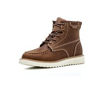 Epochsaga Work Boots Soft Moc Toe for Men,Ankle Fashion Insulated Shoes Brown 6‘’ (adult, men, numeric_46, numeric, eu_footwear_size_system, medium)