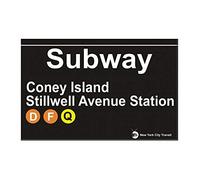 EpochSign Coney Island Subway Plaque de métro en métal 20,3 x 30,5 cm