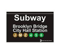 EpochSign Plaque de métro en métal avec pont de Brooklyn 20,3 x 30,5 cm