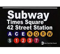 EpochSign Plaque de métro Times Square 42 Street Station Railroad New York en métal 20,3 x 30,5 cm