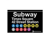 EpochSign Plaque de métro Times Square New York City 20,3 x 30,5 cm