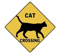 EpochSign Plaque en métal en Forme de Chat Silhouette Traversée 30,5 x 30,5 cm