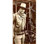 EpochSign Plaque métallique en métal avec Inscription John Wayne Signature Movie Vintage 20 x 30,5 cm