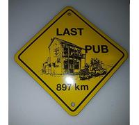 EpochSign Plaque métallique en métal avec Inscription « Last Pub 897 km »