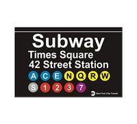EpochSign Times Square & 42Nd Street Subway New York City Plaque en métal 20,3 x 30,5 cm
