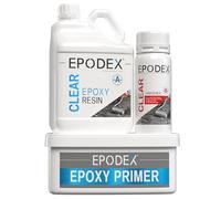 EPODEX Kit de résine époxy pour plateaux de table, plans de travail & surfaces | Résine époxy disponible en différentes couleurs et motifs | Kit de résine de coulée pour béton, chape, bois et plus