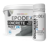 EPODEX PEINTURE BÉTON 2K - Résine époxy sol, Peinture sol garage - Imperméable - Sous-sol, garage, atelier - Utilisation intérieure et extérieure couverte - 6kg (23m² pour 2 couches)
