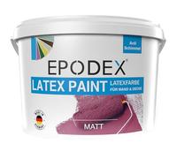 EPODEX Peinture latex mate, peinture murale intérieur, lavable, résistante, respirante & neutre en odeur - 3,3 kg (12,5 m² pour 2 couches)