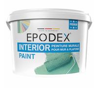 EPODEX Peinture murale intérieur, haut pouvoir couvrant, lavable, sans éclaboussures, inodore, satinée & respirante, 3kg (une couche sur 25m²) - Sauge - Pastel