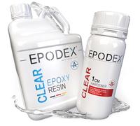 EPODEX Résine Époxy ECO - Résine époxy transparente pour coulées jusqu’à 1cm - Avec ou sans pigment - Pour revêtement, stratification, réparations, arts et artisanat