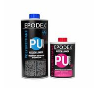 EPODEX vitrificateur PU, vernis polyuréthane pour intérieur & extérieur, vernis mat incolore, résistant aux UV, étanche, 2 couches sur 28m² - 6kg