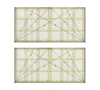 Epodmalx Lot de 2 règles de coupe plus d'utilité patchwork tissu couverture règle bricolage vêtement design dessin coupe règle kit de tapis de couture 30 x 15 cm