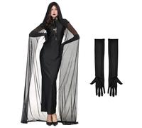 Epokus Halloween Costume Mariée Fantôme,Costumes de Vampire pour Adultes,Déguisement Sorcière Robe Longue d'Horreur pour Carnaval, Costumes de Scène, Soirées à Thème,L