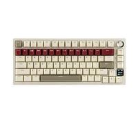 EPOMAKER Ajazz AK820 Pro Clavier Gaming sans Fil, avec Écran, Bouton Rotatif, Hot-Swap, 2,4GHz/USB/BT5.0, Gasket Creamy, Clavier Mécanique 75% pour PC/Mac/Bureau/Jeu (Beige, Gift Switch)