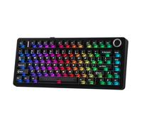 EPOMAKER Aula F75 Ultra Clavier Mécanique sans Fil, 10000mAh, Programmable Via, Bouton Rotatif, Hot-Swap, RVB, Gasket,BT/2,4GHz/Type-C, Clavier Gaming pour PC&Mac,QWERTY (Noir Mat, Reaper)