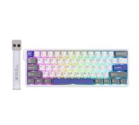EPOMAKER Aula WIN60 HE 60% Clavier magnétique avec actionnement réglable, de 8,000 Hz, commutateurs à Effet Hall, échange à Chaud, pour Jeux FPS (Gris&Blanc&Bleu)