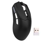 EPOMAKER Click Lite Souris de Jeu sans Fil, DPI Réglable 800 à 12 000, Capteur PAW3311, 500mAh,59g, Souris sans Fil Rechargeable 2.4G/BT/USB-C, 5 Boutons Programmables pour PC/Mac/Linux (Noir)