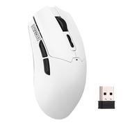 EPOMAKER Click Lite Souris de Jeu sans Fil, DPI Réglable 800 à 12 000, Capteur PAW3311, 500mAh,59g, Souris sans Fil Rechargeable 2.4G/BT/USB-C, 5 Boutons Programmables pour PC/Mac/Linux (Blanc)