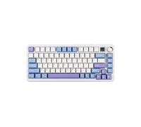EPOMAKER Cypher81 Clavier de Jeu sans Fil avec écran TFT et Bouton, Clavier mécanique à 75% US Layout dans Support-Gasket rembourré avec rétroéclairage RVB pour PC/Mac (BleuBlanc, Flamingo Switch)