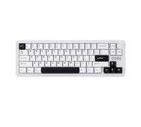 EPOMAKER Galaxy68 Clavier Mécanique Sans Fil QMK/VIA, Alliage Aluminium, Gasket, Batterie 6000mAh, RVB Latéral/Rétroéclairé, Clavier Gaming 65%, Switch Linéaire Hot-Swap(Blanc, Wisteria Linear Switch)