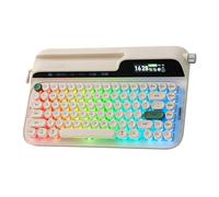EPOMAKER Glyph Clavier Mécanique Rétro Machine à Écrire sans Fil, Écran&Bouton&Levier, Repose-Poignet, Keycap Ronde PBT, Hot Swap,RVB,Logiciel Custom,Top-Mount, Clavier Crémeux 75% pour PC/Mac,QWERTY