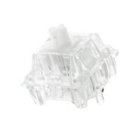 EPOMAKER Interrupteur Silencieux Tactile Crystal pour Clavier Mécanique Gaming, 35 Pièces, Pré-lubrifié, Interrupteurs Tactiles Muets 35gf 5 Broches avec Structure MX Standard