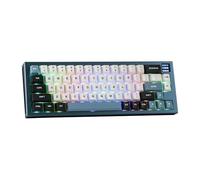 EPOMAKER MS68 Clavier Gaming sans Fil avec Écran de 0,85", Via Clavier Mécanique en Alliage d'Aluminium CNC, Bluetooth 5.0/2,4 GHz/Filaire, Clavier Personnalisé (Bleu Nuit, Sea Salt Silent Switch)