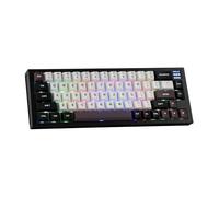EPOMAKER MS68 Clavier Gaming sans Fil avec Écran de 0,85", Via Clavier Mécanique en Alliage d'Aluminium CNC, Bluetooth 5.0/2,4 GHz/Filaire, Clavier Personnalisé (Noir, Flamingo Switch)