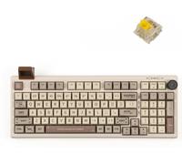 EPOMAKER RT100 Clavier mécanique Gasket avec écran personnalisable, Bluetooth/2.4G/USB, QWERTY US, Gateron Pro Yellow