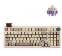EPOMAKER RT100 Clavier mécanique Gasket avec écran personnalisable, Bluetooth/2.4G/USB, QWERTY US, Wisteria Linear Switch