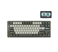 EPOMAKER RT85 Clavier Mécanique sans Fil avec Joystick & Écran DIY, 8000mAh, BT/USB/2.4Ghz, Gasket, Hot-Swap, Touches PBT, Clavier Gaming 75%, US QWERTY (Vert, Switch Linéaire Wisteria)