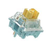 EPOMAKER Sea Salt Silent Lot de 35 Interrupteurs Mécaniques Silencieux, Interrupteur Linéaire Pré-Lubrifié avec Fente LED, pour Personnaliser Clavier Mécanique Gaming (Avec Diffuseur de Lumière)
