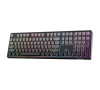 EPOMAKER TH108 Clavier Mécanique Pleine Taille, Clavier Gaming sans Fil avec Batterie 8000mAh, Gasket Creamy, 108 Touches, Hot-Swap, Driver Personnalisé, Rétroéclairage RVB (Noir, Sea Salt Silent)