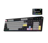 EPOMAKER TH108 Pro Clavier Mécanique sans Fil Grande Taille avec Écran & Molette, Clavier Gaming avec Batterie 10000mAh, Gasket Crémeux, RVB, Hot-Swap, Driver Personnalisable (Noir, Sea Salt Silent)