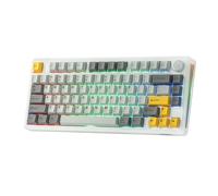 EPOMAKER TH80 V2 Clavier Gaming Mécanique sans Fil 75%, 8000mAh&2,4G/BT, Hot-Swap, RVB, Modificateur Mac, PBT, Touche Programmable&Bouton, Clavier Crémeux pour Mac/PC,QWERTY (Blanc, Sea Salt Silent)