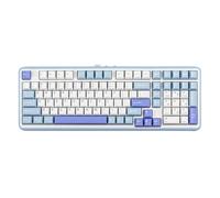 EPOMAKER TH99 Clavier mécanique sans fil trimode avec batterie de 8 000 mAh, clavier de jeu RVB personnalisé remplaçable à chaud avec pavé, joint d'étanchéité pour PC/Mac/bureau (bleu et blanc)