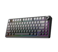 EPOMAKER x Aula F75 Clavier Mécanique Gasket à 75% sans Fil/BT/USB-C | Avec Cinq Couches de Coussinets, Bouton, RVB, Batterie, NKRO,QWERTY (Black Gradient, Reaper Switch)