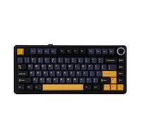 EPOMAKER x Aula F75 Clavier Mécanique Gasket à 75%, sans Fil/BT/USB-C, avec Cinq Couches de Coussinets, Bouton, RVB, Batterie, NKRO,QWERTY (Black, Ice Vein Switch)