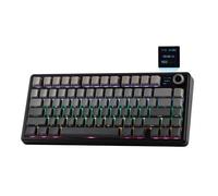 EPOMAKER X Aula F75 Max Clavier Mécanique sans Fil avec Écran TFT et Bouton, Clavier de Jeu à Joint 75%, Remplaçable à Chaud, RVB, QWERTY, pour PC/Mac/Linux (Noir, Reaper Switch)