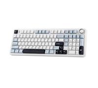 EPOMAKER X Aula F99 Pro Clavier Personnalisé sans Fil, Hot-Swap Mécanique 2.4GHz/Type-C/BT5.0 avec Batterie 8000mAh, Clavier de Jeu RVB (Bleu Blanc, StarArrow Switch)