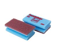 Éponge 3M Scotch-Brite 55, beige/bleu, 70 mm x 133 mm x100 morceau